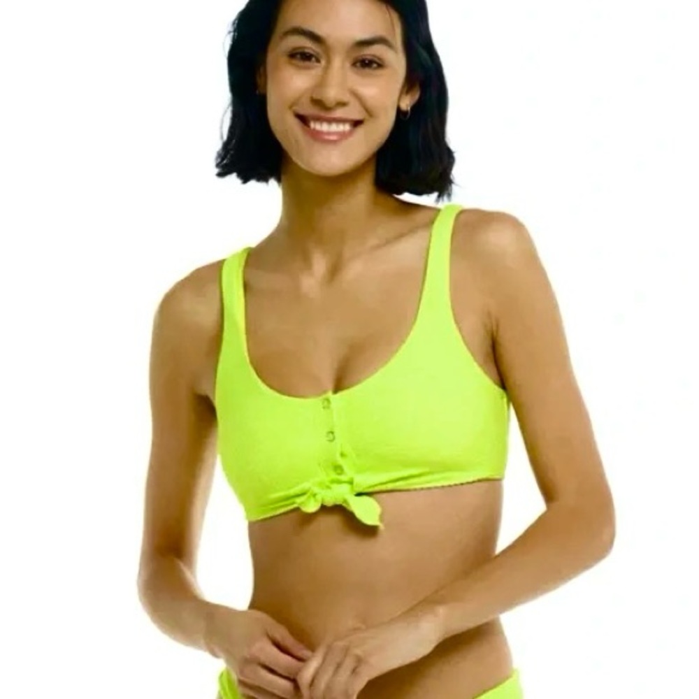 Body Glove Kate Scoop Neck Ribbed Bikini Top Size S - NWT